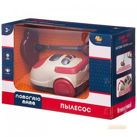 Abtoys Бытовая техника Пылесос Помогаю Маме, со световыми и звуковыми эффектами / цвет красный, белый