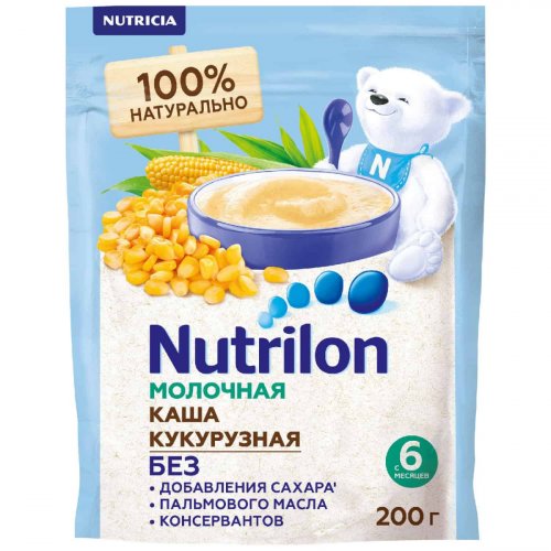 Нутрилон Каша кукурузная с молоком с 6 месяцев, 200г