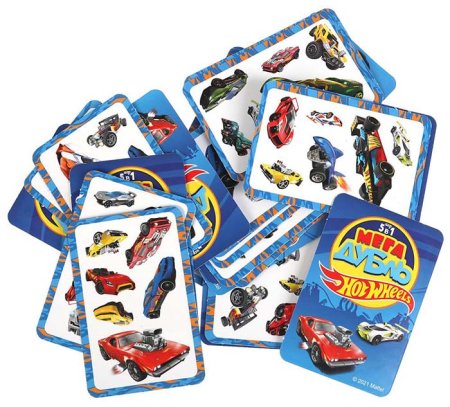 Умка Карточная игра 5 в 1 «Мега Дубль. Найди пару! Hot Wheels»