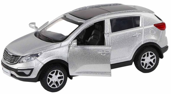Автопанорама Инерционная металлическая машинка KIA Sportage R / цвет серебряный