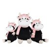 Maxitoys Мягкая Игрушка Luxury, Коровка Маша в Шарфе и Шапке, 23 см / цвет белый, черный