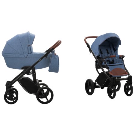 Bebetto Детская коляска 2 в 1 Luca / цвет синий 13, рама черная