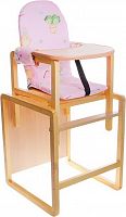 Стол-стул для кормления детский Бутуз / цвет розовый