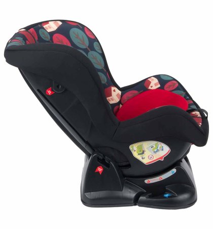 Leader Kids Автокресло Rally II, цвет / Leaf Red (красный+принт деревья)