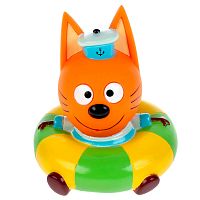Капитошка Игрушки из пластизоля для ванны Три кота. Коржик на круге 300706 / цвет оранжевый					