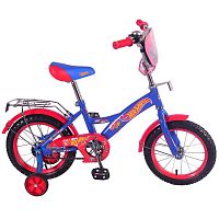 265210   Велосипед детский 14" Hot Wheels / страховочные колеса / синий+красный					
