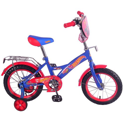 265210   Велосипед детский 14" Hot Wheels / страховочные колеса / синий+красный