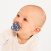 Пустышка латекс.BIBS Studio Colour - Polka - Steel Blue/Baby Blue, 6+ мес.