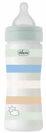Chicco Бутылочка Well-Being Boy, с 2 месяцев, 250 мл / цвет зеленый
