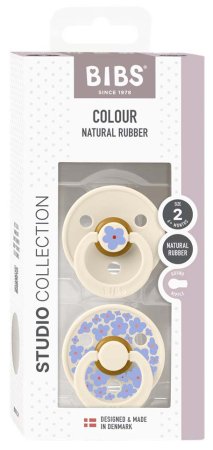 Bibs Набор латексных пустышек Studio Colour, с 6 месяцев Jasmine - Ivory Mix