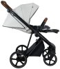 ROAN Коляска 2 в1 Sol короб + прогулка leather/Island Stone/Black/руч.Тем.коричневый
