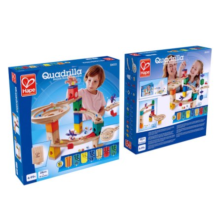 Hape Деревянный конструктор лабиринт для детей "Гонка" с шариком и переходами