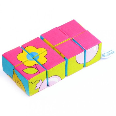 "Мякиши"  Кубики "Собери картинку"(Предметы) / 8 кубиков