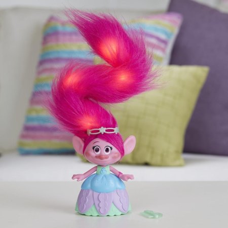 игрушка Hasbro Trolls Поппи с супер длинными поднимающимися волосами