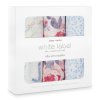 Aden&Anais Набор пеленок из бамбука White l Watercolor garden, 3 штуки / цвет белый