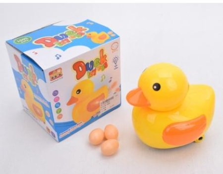 Игрушка на батарейках Утка с яицами Duck Lay Egg 307589 / цвет желтый