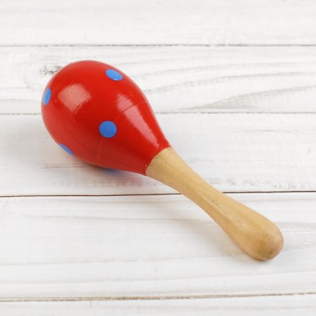 Игрушка музыкальная маракас "Горох и полоска" цвет в ассортименте