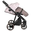 ROAN Коляска 2 в1 Sol короб + прогулка Flowers Powder/Rose gold /руч.Коричневый