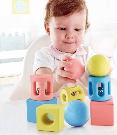 Hape Конструктор - погремушка "Улыбка", 9 предметов