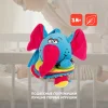 Игрушка развивающая мягкая гармошка СЛОН 14 см., Bondibon, CRD 19х15 см.