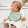 BabyOno Нагрудник силиконовый с регулируемой застежкой / цвет фисташка