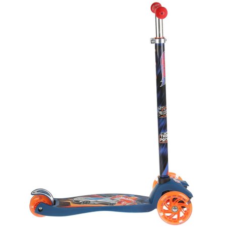 Hot wheels Самокат трехколесный 284634 / цвет сине-черный (принт)