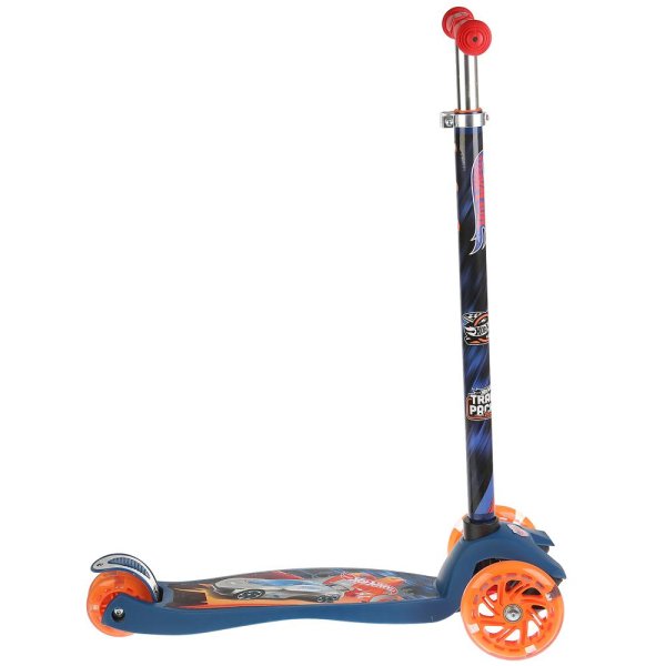 Hot wheels Самокат трехколесный 284634 / цвет сине-черный (принт)