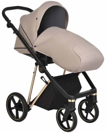 Roan Коляска 2 в 1 Sol Luxury / цвет Sesame (бежевый, рама золото, черная ручка)