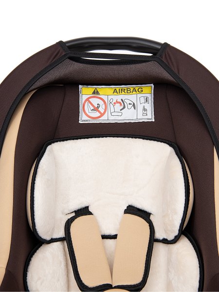 Bambini Moretti Детское автомобильное кресло BM-322 / группа 0+, Lux / цвет коричневый-бежевый