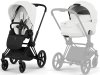 Коляска 2в1 CYBEX Priam Style Matt Black + спальный блок (Off White)