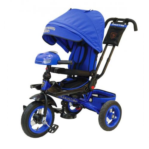 Lexus Trike Велосипед детский трехколесный, надувные колеса, музыкально-световая панель / цвет синий