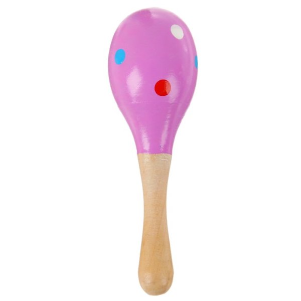 Игрушка музыкальная маракас "Горох и полоска" цвет в ассортименте