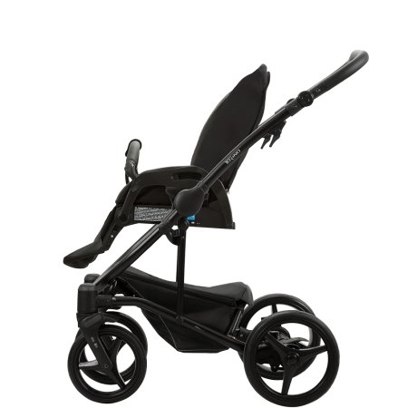 Bebetto Детская коляска 2 в 1 Torino / цвет 01 кремовый ткань/ экокожа / рама белая