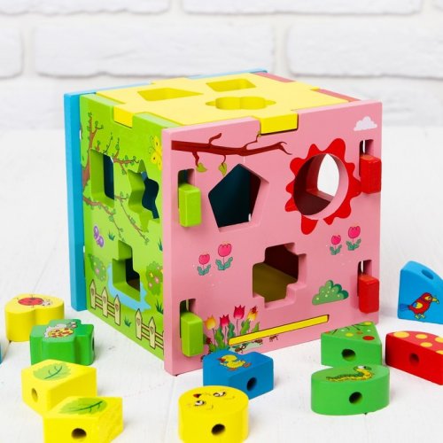 Развивающая игрушка 3в1 Кубик  "Окружающий мир"