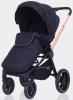 MowBaby Коляска 3 в 1 Zoom PU / цвет Gold Black (черный, золотая рама)