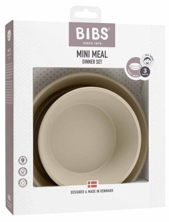 Bibs Набор тарелок с крышкой Dinner Set, 2 штуки / цвет Vanilla (ваниль)