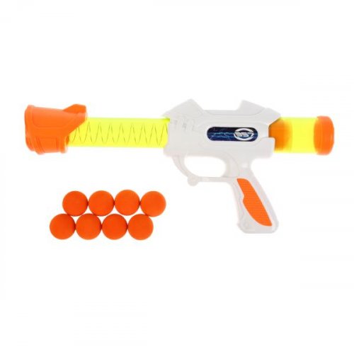 Играем вместе Игровое оружие Бластер с мягкими шариками 295486 / цвет оранжевый, желтый