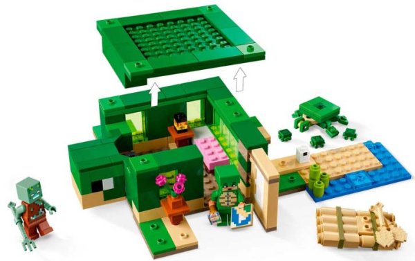 Lego Minecraft Конструктор "Домик на Черепашьем пляже"