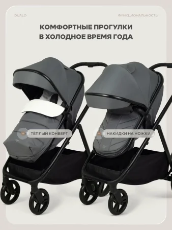 Коляска для близнец.RANT basic"Dualo"   (RA168 Graphite)