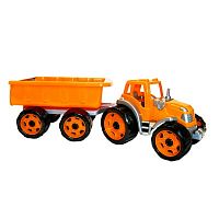 ТехноК Транспортная игрушка "Трактор с прицепом" / цвет в ассортименте
