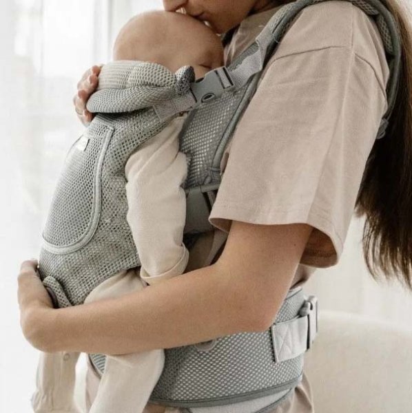 Babyrox Рюкзак-переноска Comfort 3D Mesh / цвет серебряный