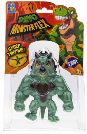 1Toy Тянущаяся фигурка Monster Flex Dino, 14 см