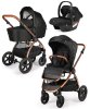 (Т)Коляска 3в1 Tomix Salker LUX  (BLACK+ROSE GOLD)