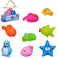 Abtoys Набор резиновых игрушек для ванной в сумке Веселое купание / разноцветный					