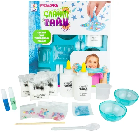 1Toy Набор Слайм тайм Сделай слайм Русалочка / разноцветный
