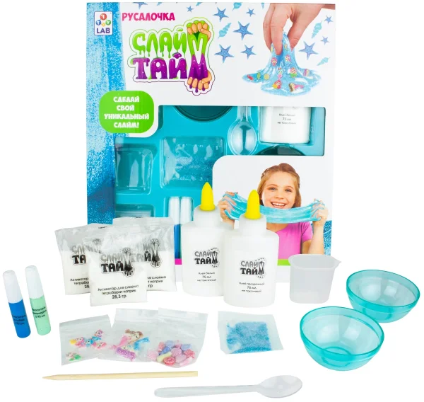 1Toy Набор Слайм тайм Сделай слайм Русалочка / разноцветный