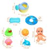 Крошка Я Набор резиновых игрушек для ванны, 10 предметов