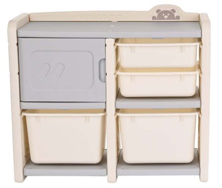 Pituso Стеллаж для игрушек Машинка, с ящиками / цвет серый