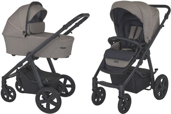 Espiro Коляска Husky 2 в 1 / цвет Beige horizon (бежевый)