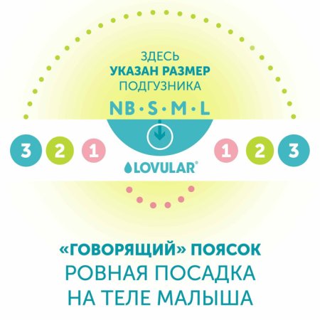 Lovular Детские подгузники  Hot Wind, S 4-8 кг, 62 шт/уп